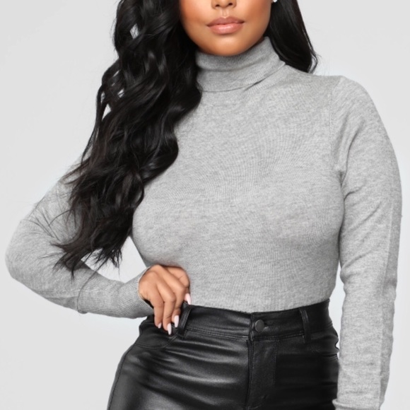 Fashion Nova Sweaters - Fashion Nova Grey Turtleneck